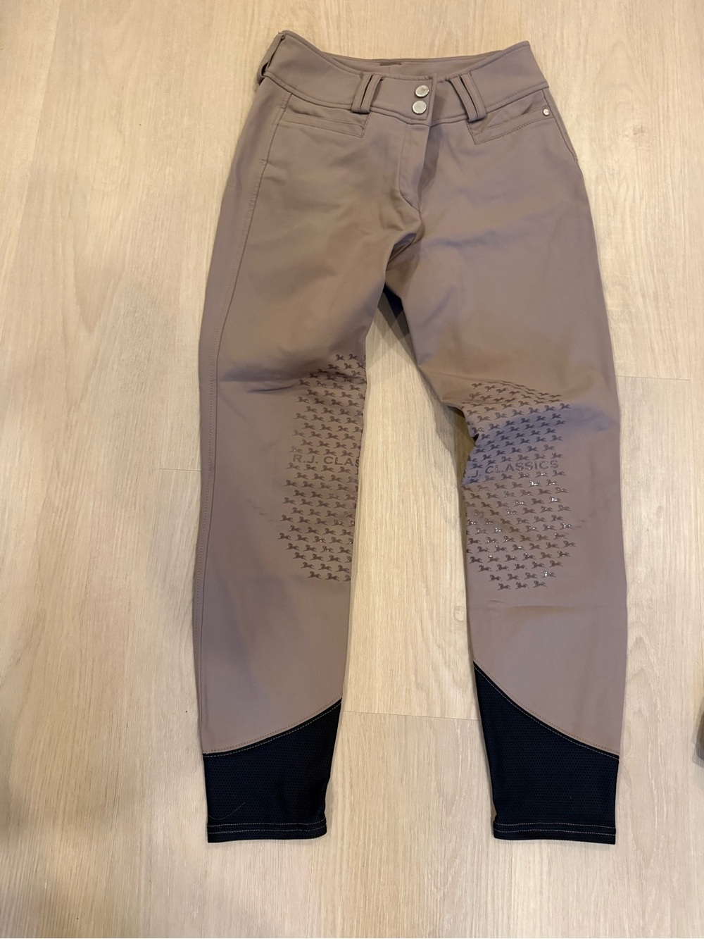 Women’s RJ Classic Riding Breeches in Taupe with Grip Panels